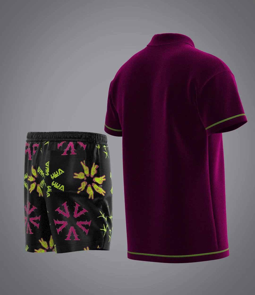 Ensemble Flowers Burgundry Sponge - Image 4