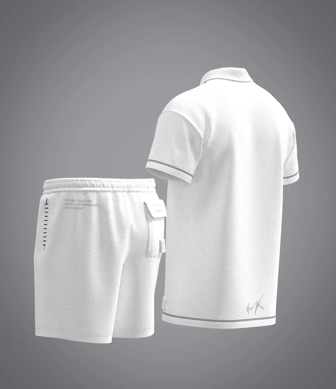 Ensemble Full Sponge White Silver - Image 3